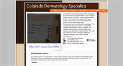 Desktop Screenshot of coloradodermatologyspecialists.com