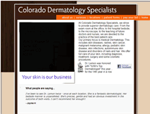 Tablet Screenshot of coloradodermatologyspecialists.com